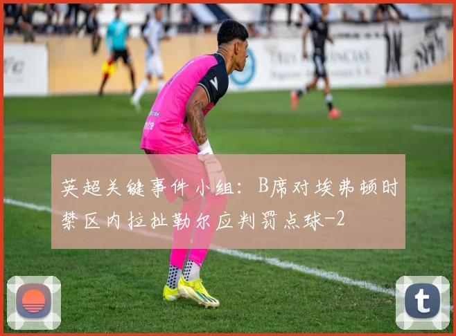 英超关键事件小组：B席对埃弗顿时禁区内拉扯勒尔应判罚点球